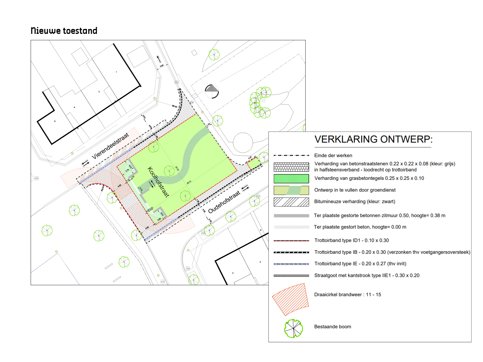 Plan van de nieuwe toestand.